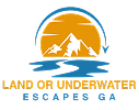 Mountain and water themed logo