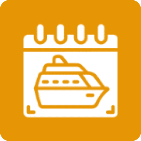 Cruise ship calendar icon